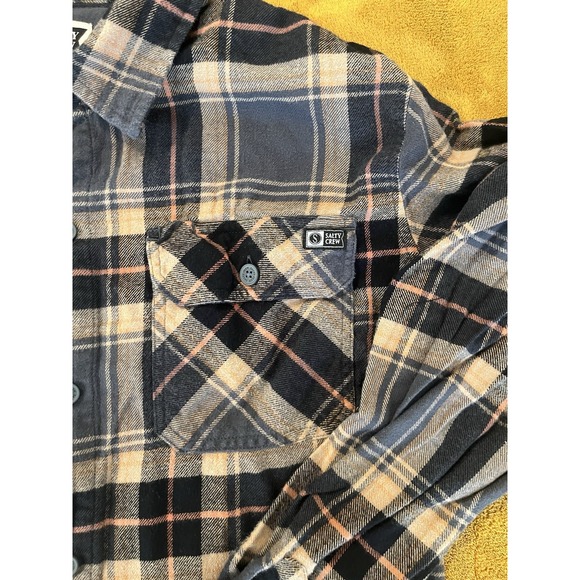 Salty Crew Womens Long Sleeve Flannel Multicolor Size M Button Up - Picture 3 of 7